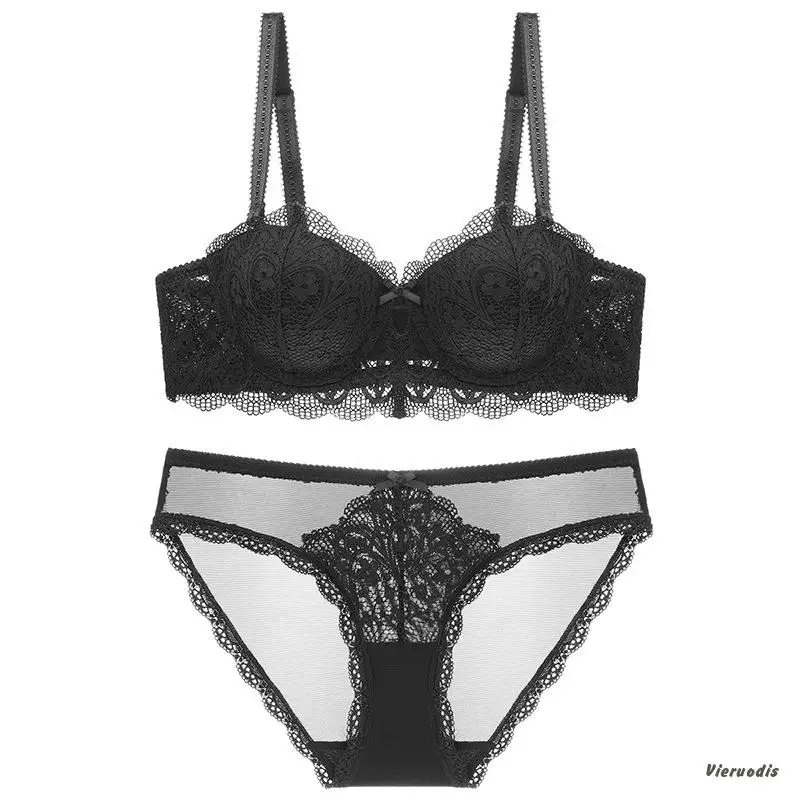 2019 женские пикантные комплект кружевного нижнего белья цветочный Babydoll Трусики