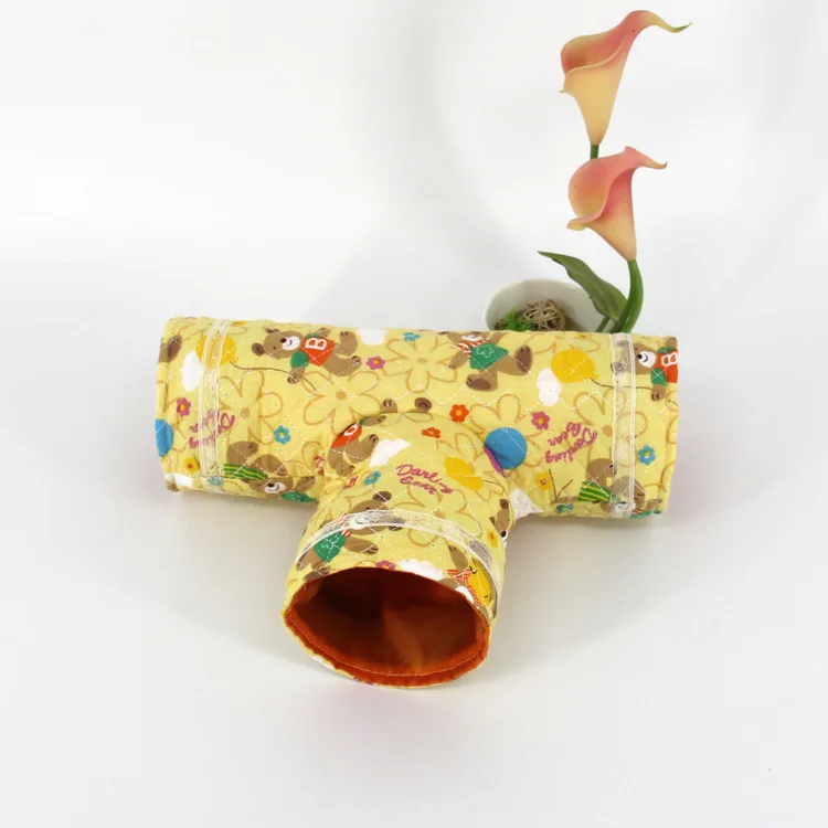 Симпатичный туннель для хомяка игрушка с теплым принтом маленькие животные