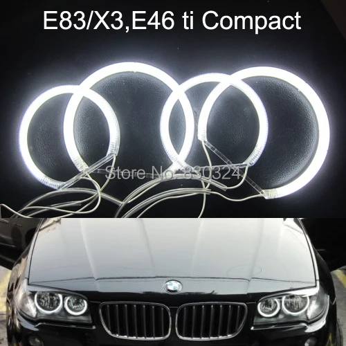 CCFL Ангел глаз гало свет безошибочный для BMW E83 X3 E46ti compact 3 серии теплый белый|halo