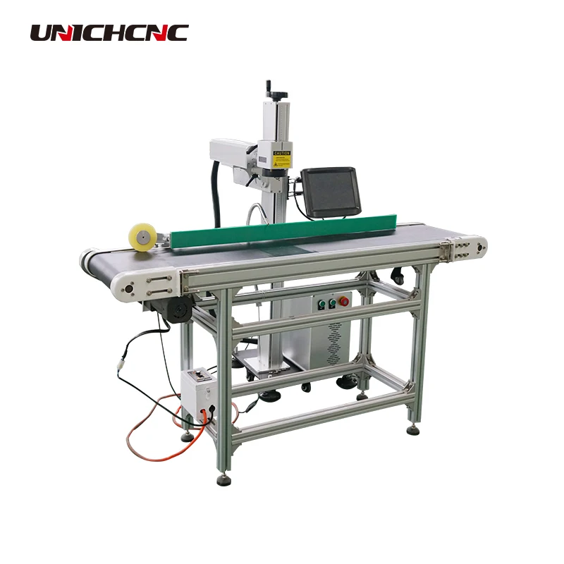 

Metal laser marking machine system Conveyor belt metal laser marking machine