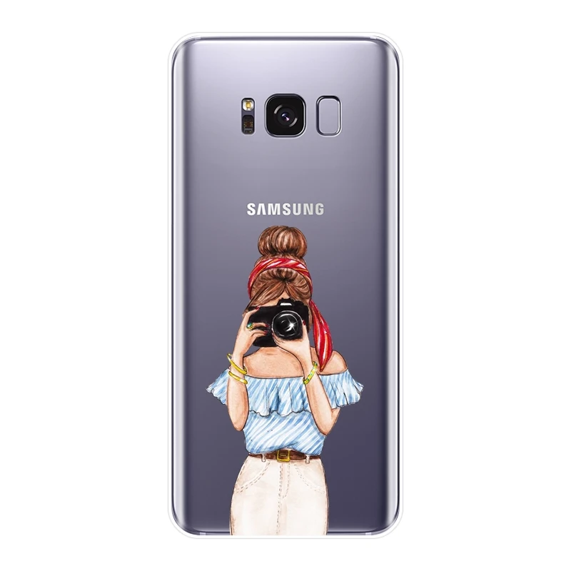 Задняя крышка для Samsung Galaxy S5 S6 S7 Edge S8 S9 Plus дорожный Мягкий силиконовый чехол