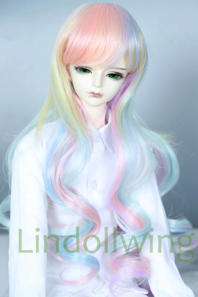 1/3 8 9 &quotBjd парик Dal Pullip BJD SD MSD DOD DD кукольные градиентные Кудрявые Парики|Куклы| |