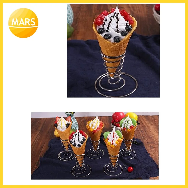 Simulation Ice cream cone model waffle food decoration props fake ice cream cone mold sample mould for display