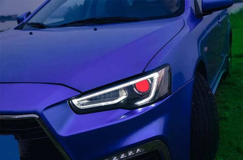 Тюнинг автомобилей фары для Mitsubishi Lancer EX 2008- светодиодные фары DRL ходовые огни биксеноновые фары противотуманные ангельские глазки