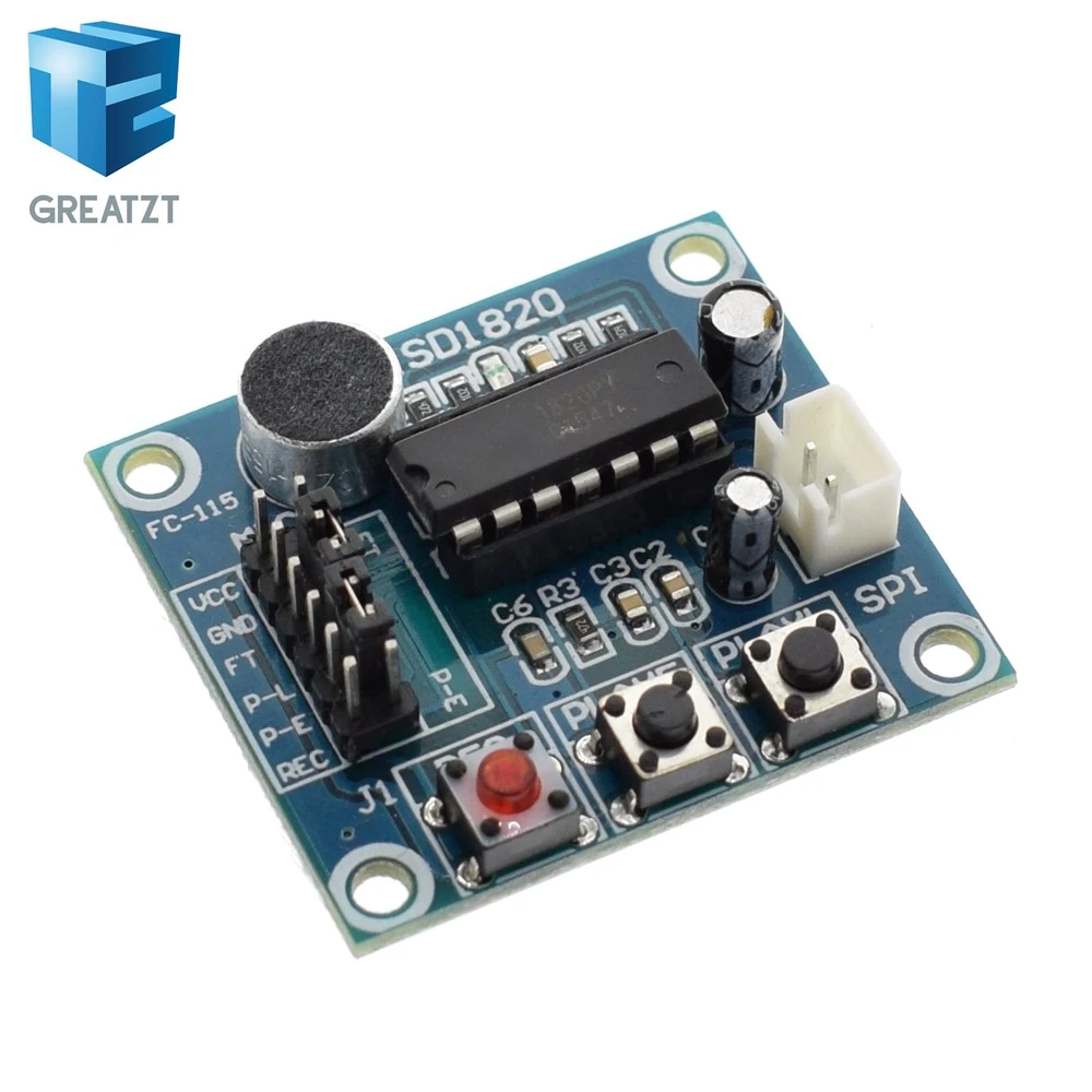 Greatzt ISD1820 модуль записи голоса Модуль голосового доска telediphone с микрофонами|board
