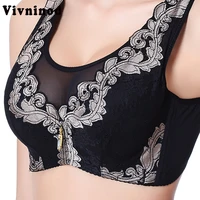 womens sexy lace vest black red bra plus size bralette thin full cup brassiere soft comfort push up size bra 85 90 95 100 b c d