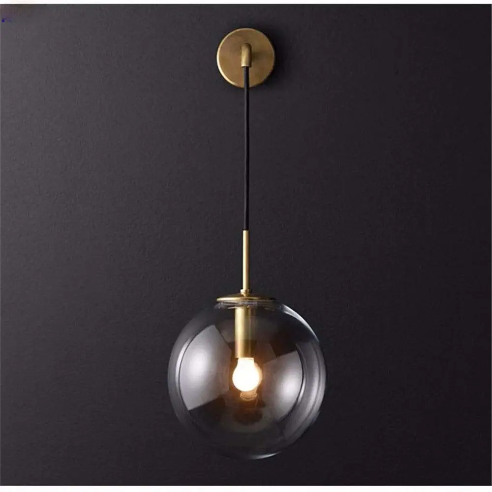 Northern Europe Vintage Metal Glass Wall Lamp Modern Indoor wall lighting For Bedside Living room Bedroom Stairway Light | Освещение