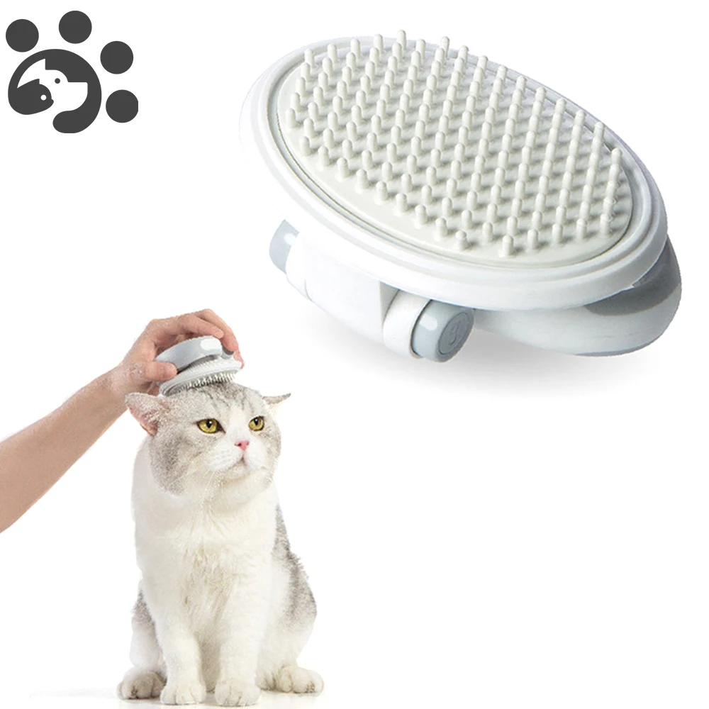 DELE Adjustable Pet Massage Brush for Cat Puppy Dog Hair Removal Deshedding Comb Cats Dogs Multi-angle Bath Grooming Tool | Дом и сад