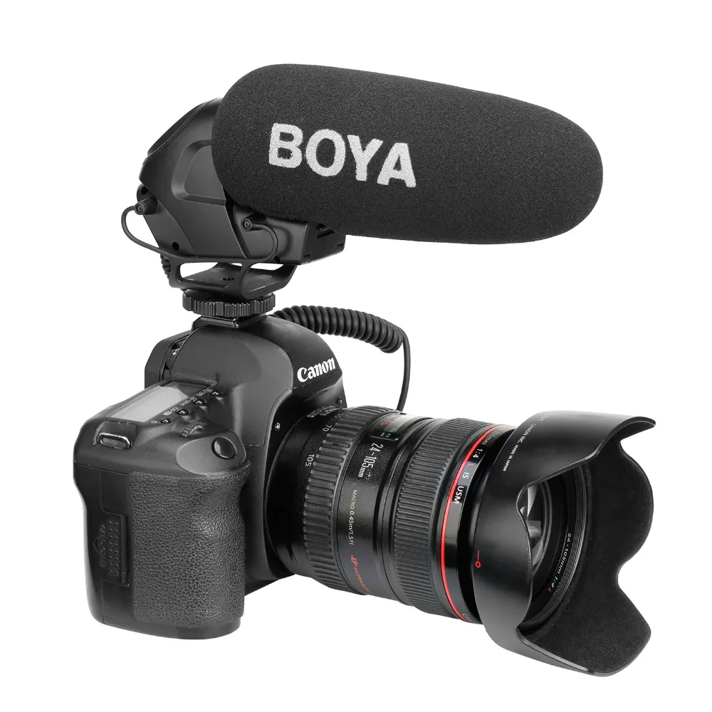 BOYA BY BM3031 на Камера дробовик микрофон переключатель: 10dB 0 20dB & 3 5 мм Вход для DSLR s
