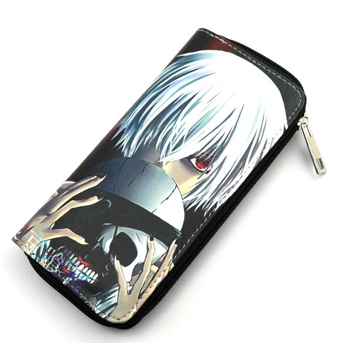 

Anime Tokyo Ghoul colorful long style PU wallet of Kaneki Ken w/zipper multi-layer long anime purse