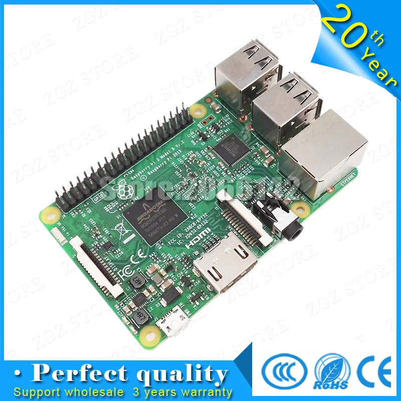 Версия Element14: 2016 Новая плата для raspberry pi 3 model b 1 Гб LPDDR2 BCM2837 четырехъядерный