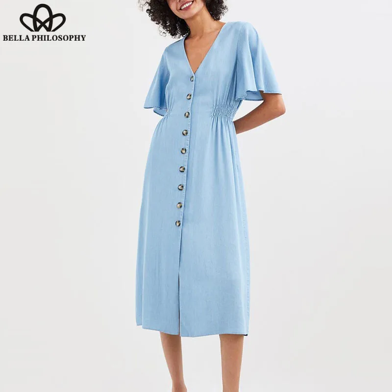 Платье HeyDress женское повседневное с коротким рукавом-бабочкой | Женская одежда