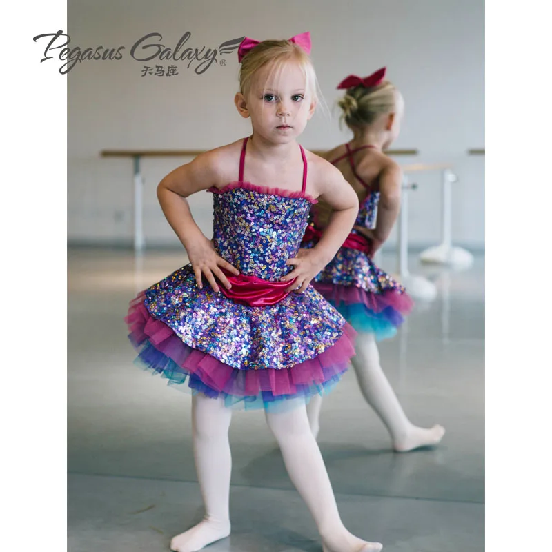 

2018 Princess Ballet Dance Tutu Dress Girls Performance Dancing Dress Kids Tutu Dance Dress Ballet Leotard Suit B-6375