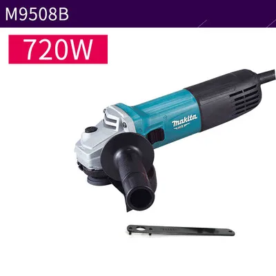 M9508B 720W Японская угловая шлифовальная машина Makita M9508B/9503B/RB угловая шлифовальная машина 25 мм 720 Вт/570 Вт 11000 об/мин шлифовальная машина для резки металла полировщик - Цвет: M9508B 720W