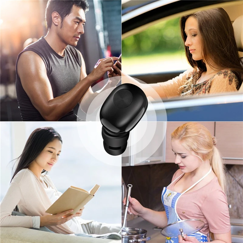 Bluetooth 4,2 Спортивные Беспроводные наушники HIFI гарнитура Мини настоящий стереонабор