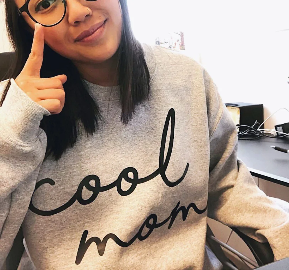 Новые классные Толстовка Mom мама мамочка кофты Подарочный пуловер для детей