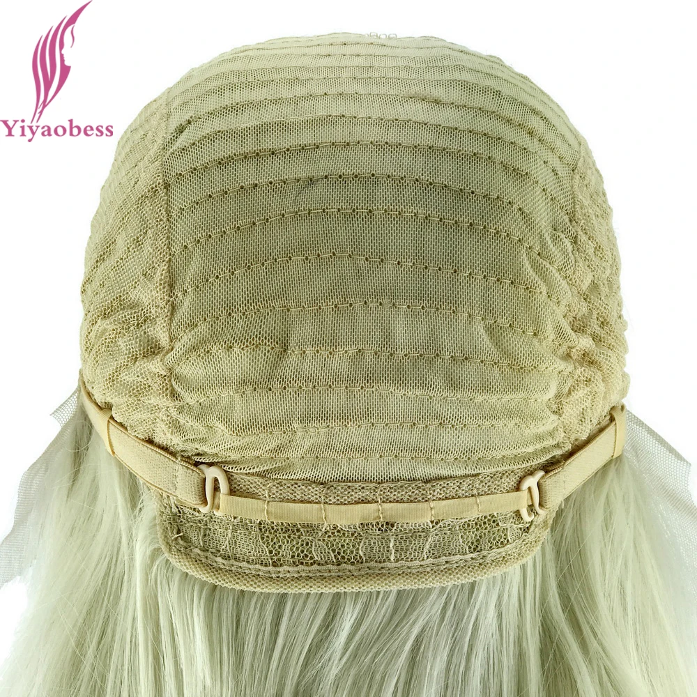 

Yiyaobess High Temperature Fiber Red Orange Ombre Lace Front Wig Synthetic Two Tone Long Wavy Wigs For Cosplay Costume Party