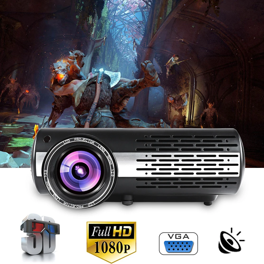 Светодиодный проектор ALSTON M2/M2W FULL HD 1080P дополнительная версия Android Wi Fi HDMI USB VGA Bluetooth