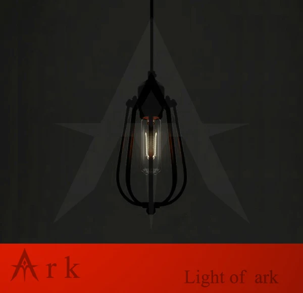 

ARK LIGHT t american old furniture nostalgic vintage black iron cage led pendant light for Balcony aisle hallway