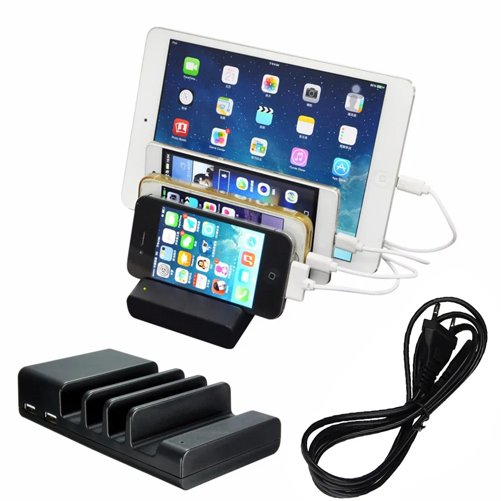 CARPRIE Универсальный 4 USB мульти порт зарядная станция для путешествий настенное