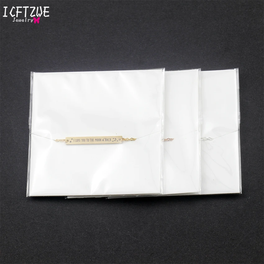 ICFTZWE золотой цвет Pulseiras I Love You To The Moon & Back Bar браслет Pulseira ювелирные изделия для тела