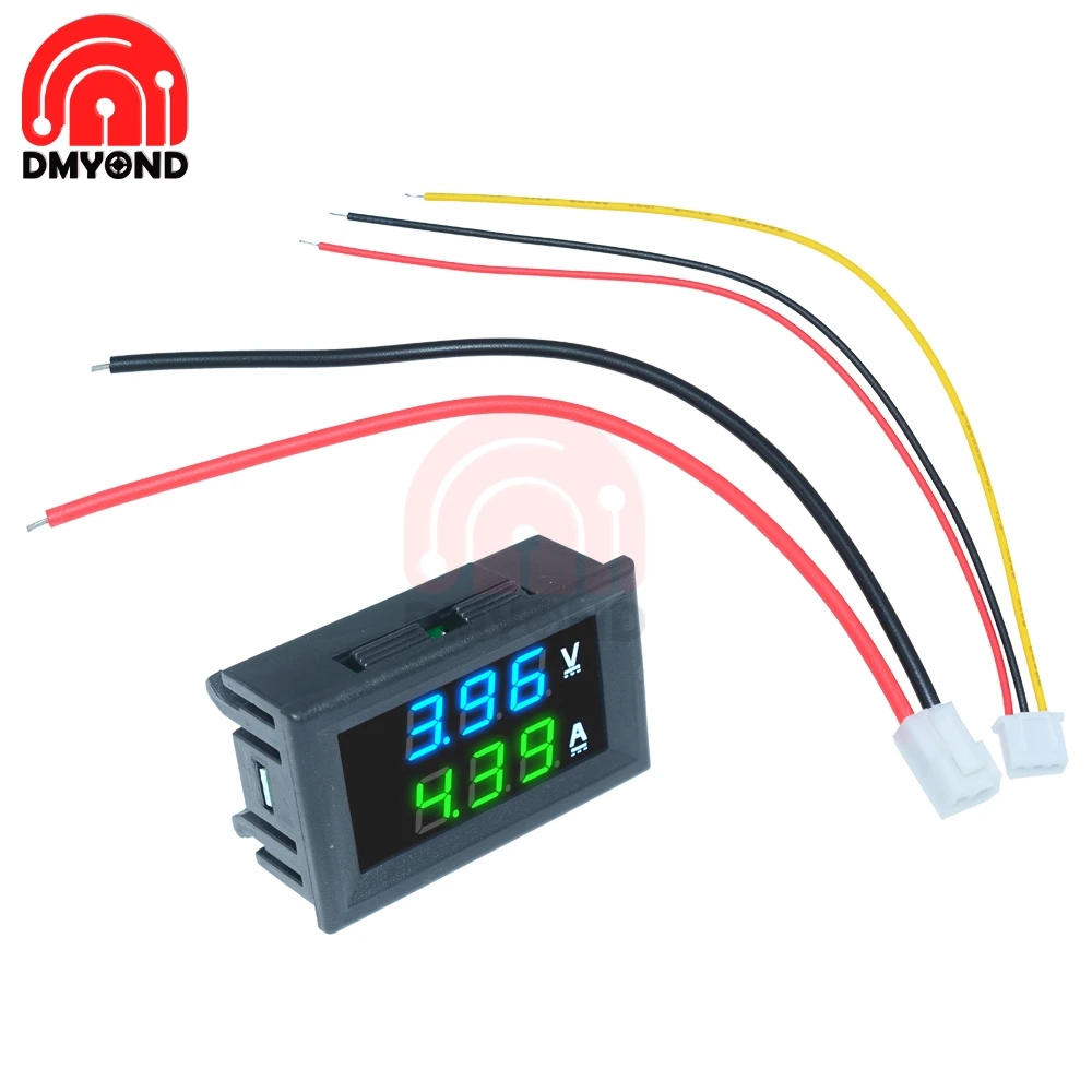 Blue Green DC 100V 10A цифровой мини-Вольтметр Амперметр Панель Напряжение измеритель тока напряжения тестер Зеленый зеленый двойной светодиодный дисплей Amp - Цвет: Blue Green