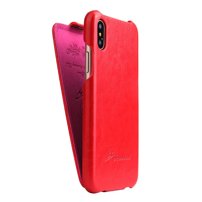 Кожаный чехол книжка с вертикальным открытием для iphone X 5 8 дюйма