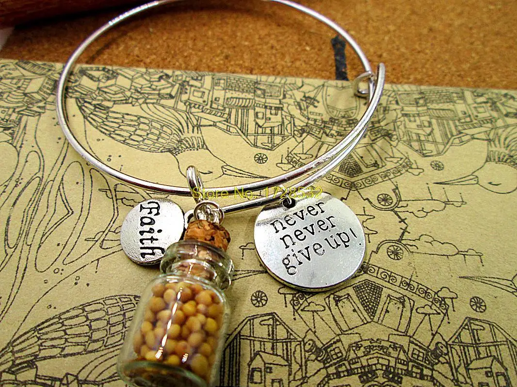 3 шт./лот горячая Распродажа 65 мм серебряные браслеты горчичные семечки вера