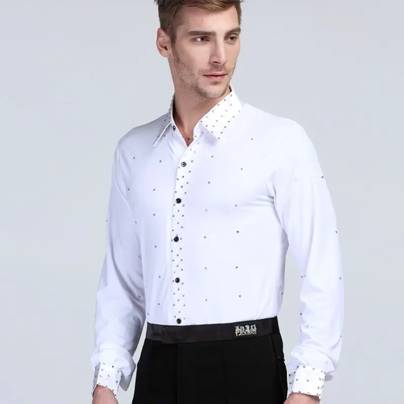 Комбинезон для латиноамериканских танцев D0321 рубашка Топ с длинным рукавом