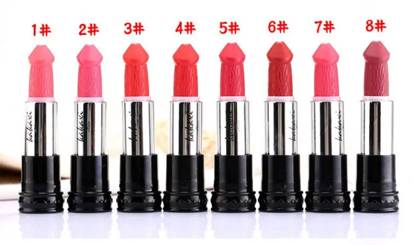 2017 Women Popular Penis Shape Lipstick Mushroom Vampire Kiss Lipgloss Hot Sales ma04dropship |