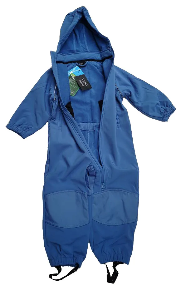 Soft shell baby jumpsuit boy girl jumpsuit with foot belt jumpsuit to keep warm