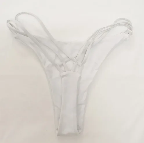 white Новинка, купальник, бикини, низ, для женщин, бразильский, для пляжа, для купания, пуш-ап, v-образный стиль, купальник, бикини, стринги, бикини, низ - Цвет: white