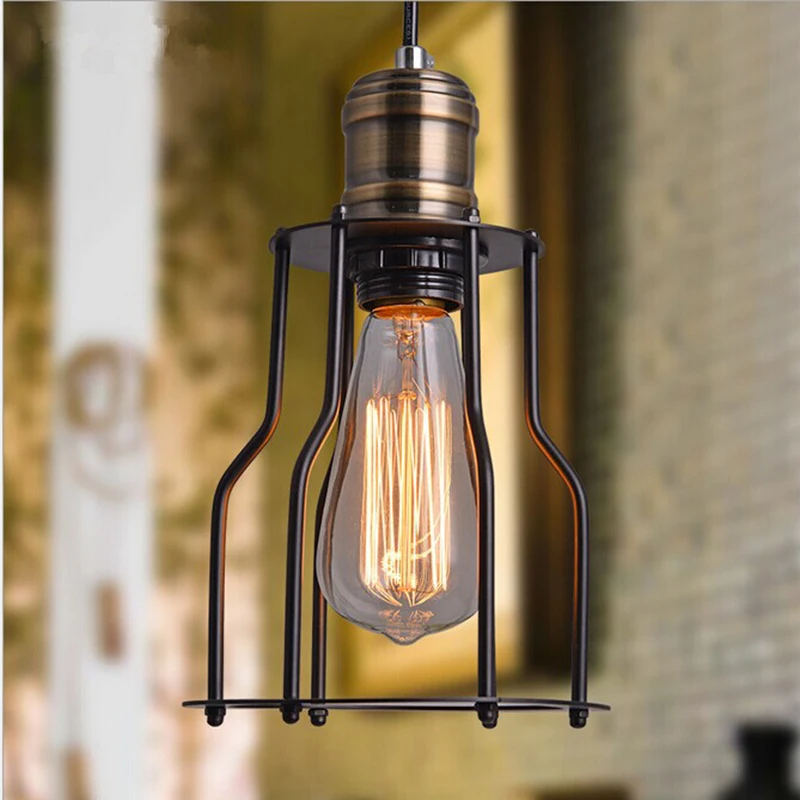 Винтажный подвесной ретро светильник в стиле лофт E27 Железный Держатель Для лампочек Эдисона для ресторана