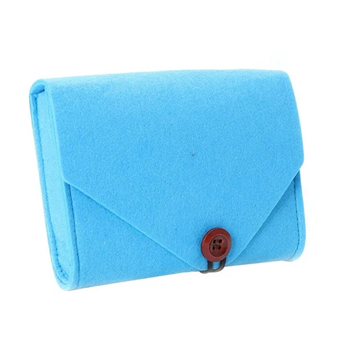 sky blue Домашняя Организация хранения 1 шт. ключ для хранения монет войлочная сумка гарнитура sd-карта мобильный кабель для передачи данных power Bank дорожный Органайзер - Цвет: sky blue
