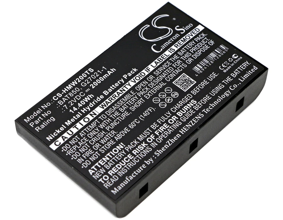 Аккумулятор Cameron Sino 2000 мАч BAT850 G27021 1 для базовых станций HME MB MB100 MB300ES Pro 850