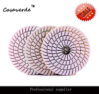 4100mm white diamond flexible wet 3 step polishing pads for stone and marble