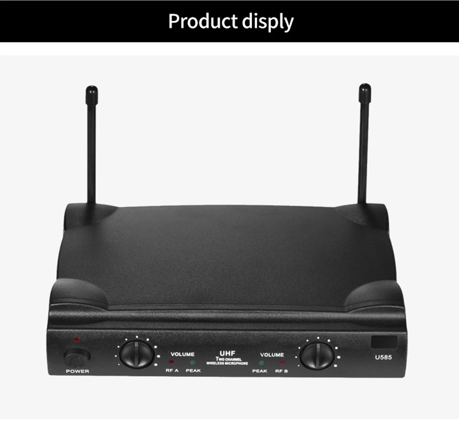 UHF двухсторонний цифровой UHF беспроводной микрофон с 2 передатчиками, 2 наушниками, 1 приемником, расстояние 120 м для караоке и речи