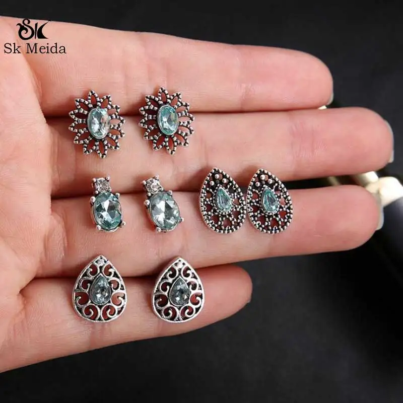 Серьги гвоздики в стиле ретро 4 шт.|Серьги-гвоздики| |