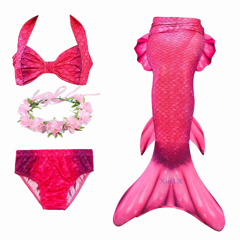 Ариэль купальный костюм русалки для плавания Детский Костюм Русалки косплея