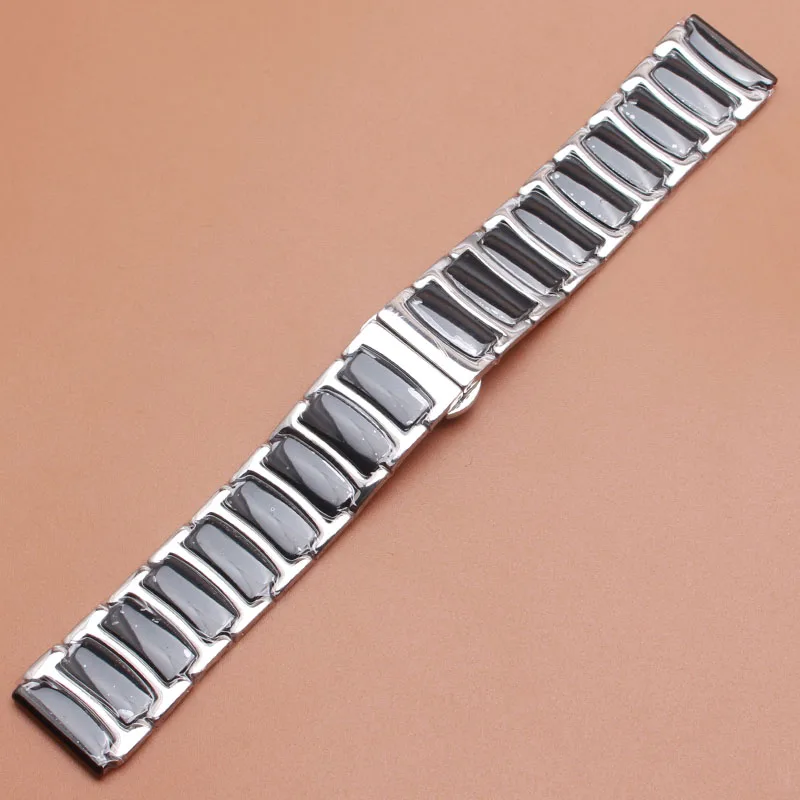 Браслет керамический для наручных часов красивый серебристый браслет из