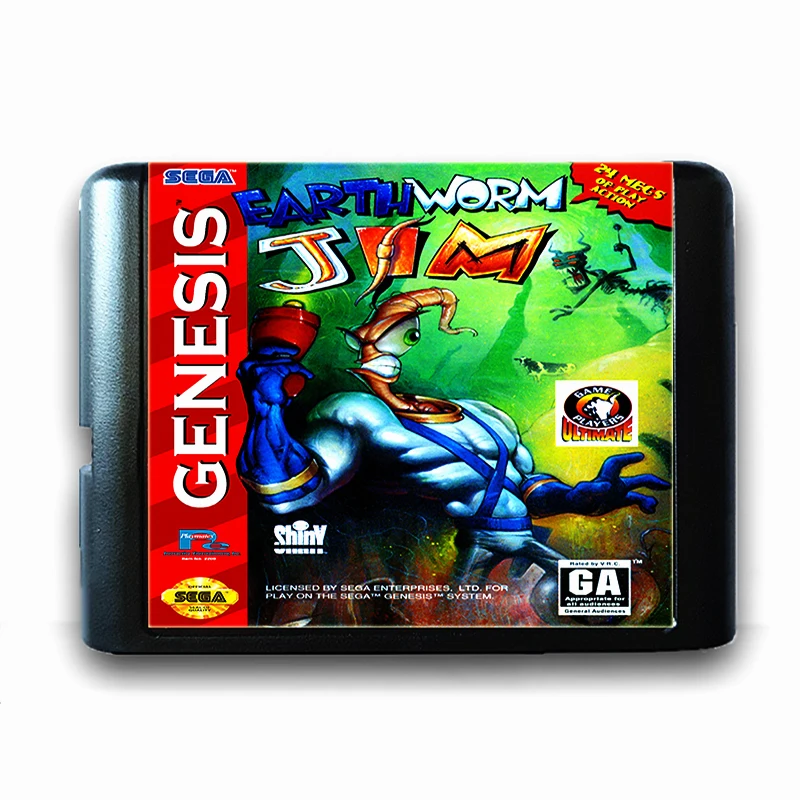 Игровая карта Earth Worm Jim для 16 бит Sega MD Mega Drive игровой консоли Genesis видеоигр PAL USA