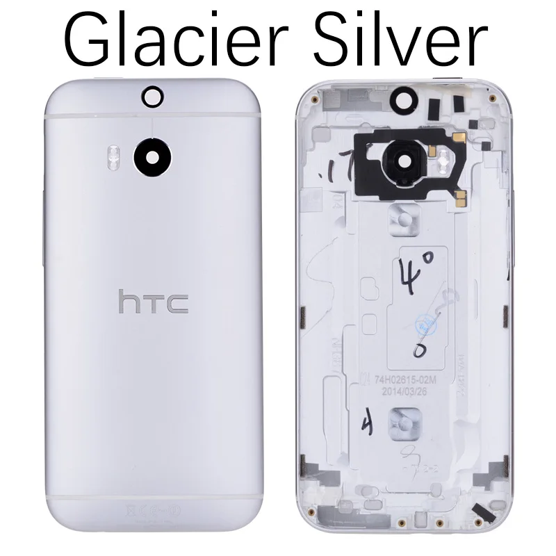 Задняя крышка для HTC One M8 на батарею черный - Цвет: Glacier Silver