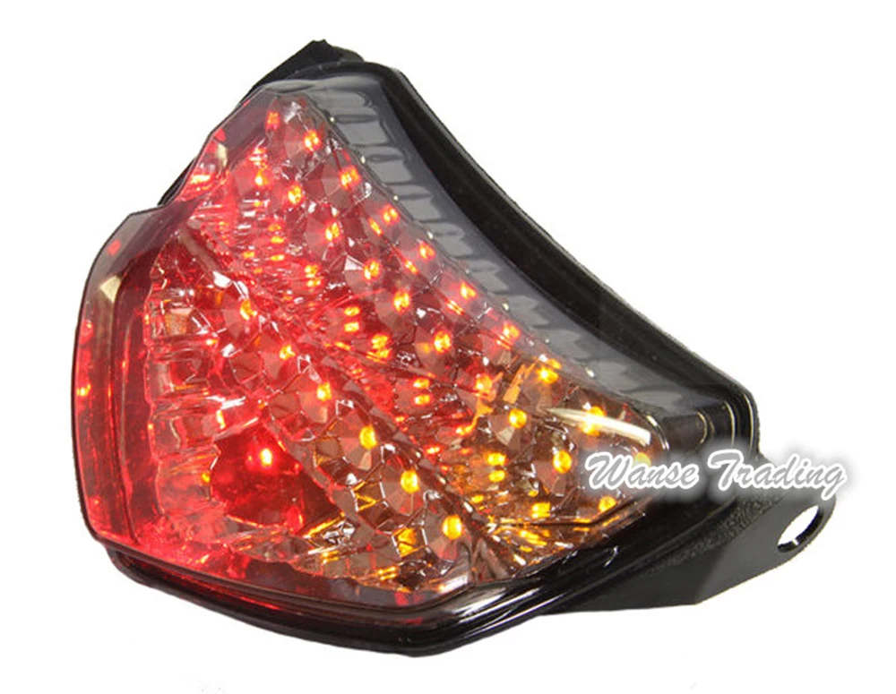 Chrome светодиодный фонарь хвост тормозной поворотники Integrated Light Ясно для 2004-2005 Suzuki GSXR600 GSXR750 GSXR GSX-R 600 750 K4