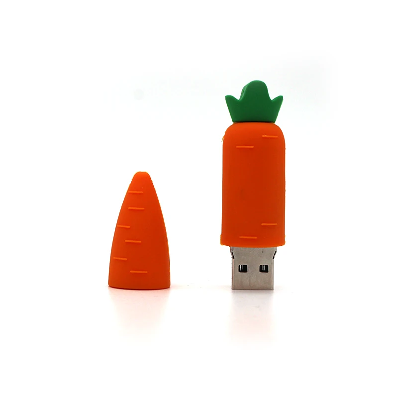 USB флеш накопитель в виде овощей и фруктов клубника/Морковь/ананас/банан брикет 4