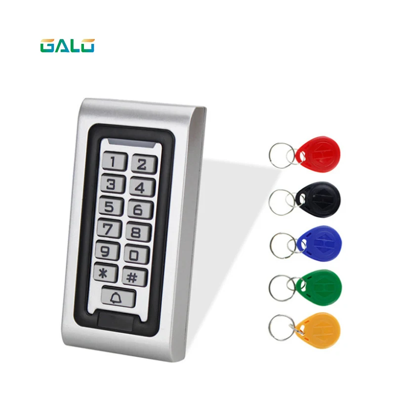kit 1 Офисная система контроля доступа 125 кГц RFID Клавиатура металлическая доска+ Электрический замок+ дверной переключатель+ блок питания опционально - Цвет: kit 1