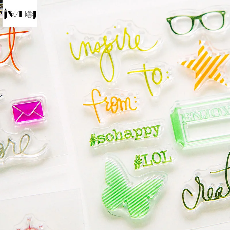 1 шт. милые прозрачные силиконовые штампы с буквами Детский Набор для творчества