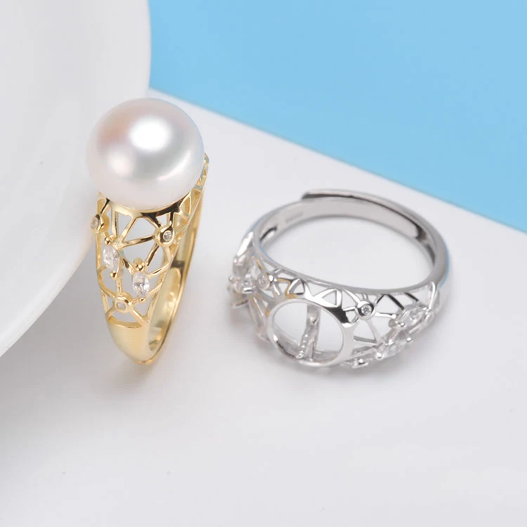 Винтаж Дизайн жемчуг Кольца аксессуар S925 Sterling Silver Pearl ювелирных изделий и