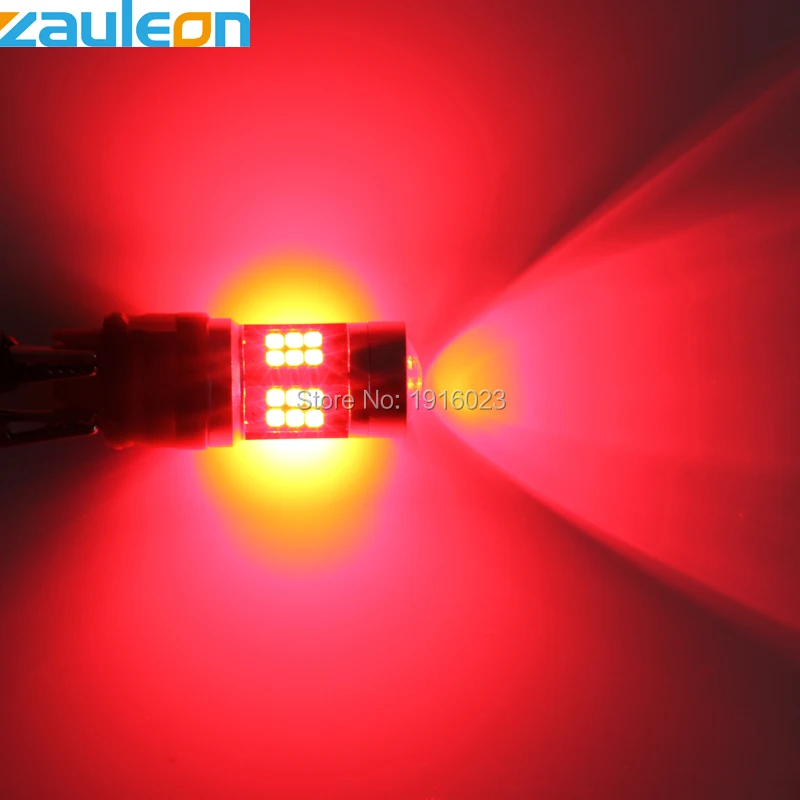 Zauleon 2 шт. Автомобильный светодиодный фонарь T25 3157 P27/7 Вт красный задний светильник