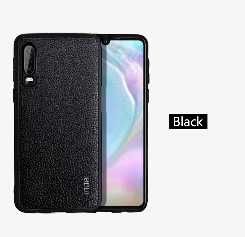 Для huawei P30 Pro чехол Mofi для huawei P30 Lite чехол Обложка на заднюю панель из искусственной кожи зернистый деловой стиль для huawei P30 Крышка Черный Красный