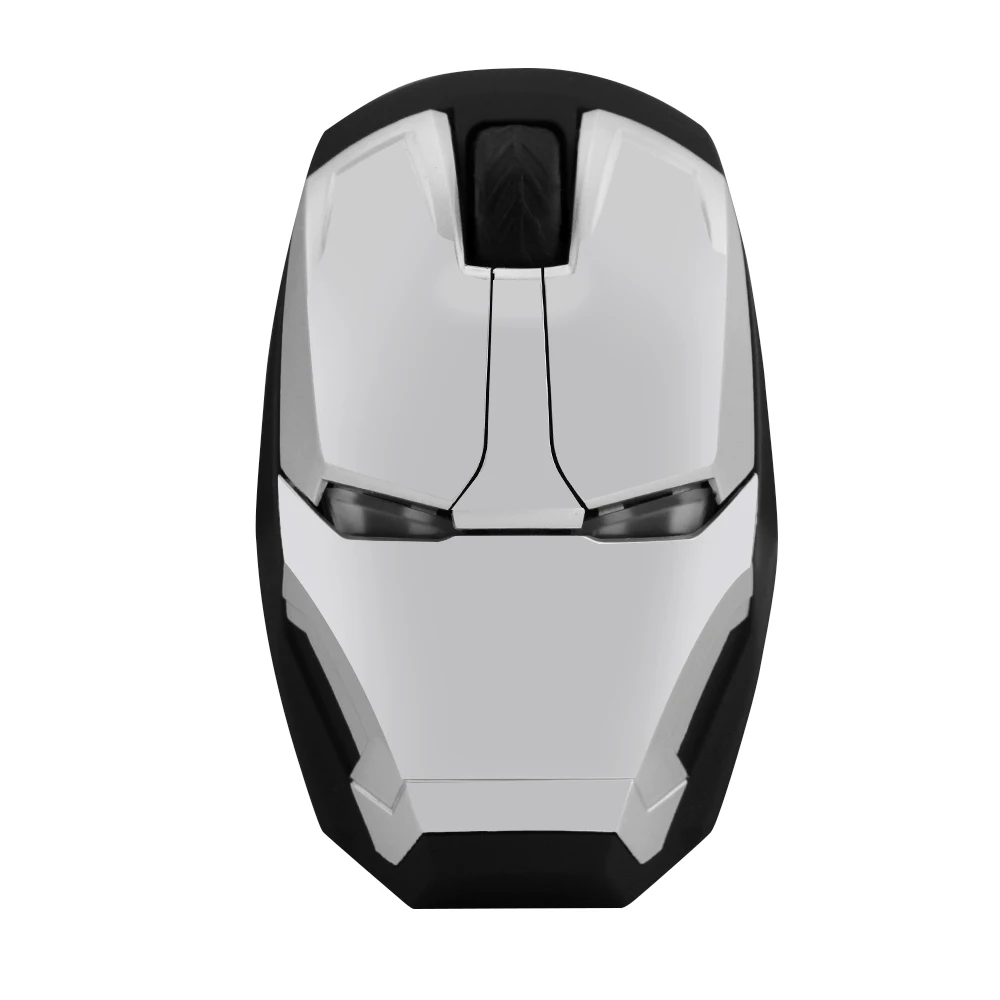 Silver without Pad CHYI iron man Беспроводная Бесшумная компьютерная мышь 2,4 ГГц эргономичный оптический геймер Mause с ковриком для мыши для ноутбука Marvel Lover - Цвет: Silver without Pad